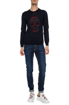 Wool sweater with skull motif, zdjęcie 2 Wool sweater with skull motif od Alexander McQueen